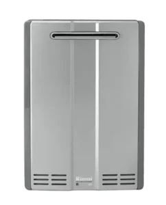 Rinnai gas tankless water heater unit – energy-efficient on-demand hot water solution installed in Westlake, Ohio home